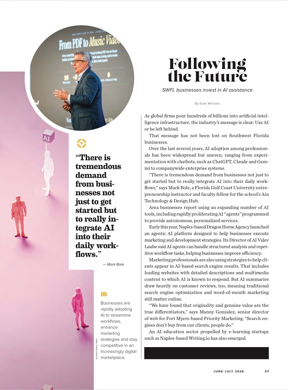 The Ain Hub featured in Gulfshore Business, &lsquo;Following the Future&rsquo;